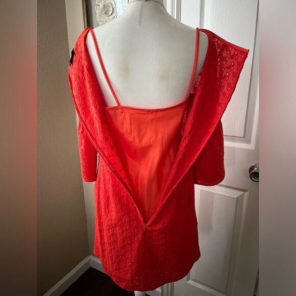 Nanette Lepore Bell Sleeve Flounce Dress Size 10 Made in the USA Size 4 MSRP$248 - Picture 5 of 6